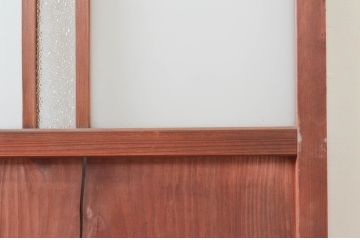 アンティーク建具　どこか懐かしさを感じる幅狭板戸扉1枚(ドア、木製扉)(R-076255)