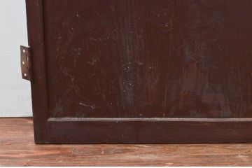アンティーク建具　どこか懐かしさを感じる板戸扉1枚(ドア、木製扉、ガラス戸)(R-076256)