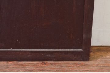 アンティーク建具　どこか懐かしさを感じる板戸扉1枚(ドア、木製扉、ガラス戸)(R-076256)