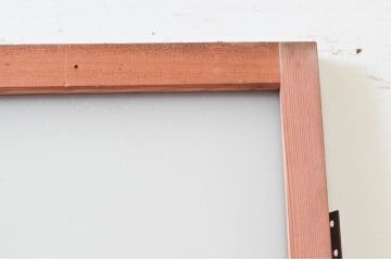 アンティーク建具　どこか懐かしさを感じる板戸扉1枚(ドア、木製扉、ガラス戸)(R-076256)