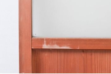 アンティーク建具　どこか懐かしさを感じる板戸扉1枚(ドア、木製扉、ガラス戸)(R-076256)