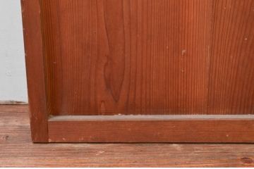 アンティーク建具　どこか懐かしさを感じる板戸扉1枚(ドア、木製扉、ガラス戸)(R-076256)