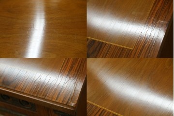 中古　イギリス製　ルイ16世様式　気品溢れる象嵌入りキャビネット　定価約70万円　(R-076263)