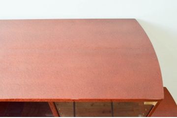 中古　美品　松創(MATSUSO・マツソウ)　特注　バーズアイメイプル　両面使いできる便利な二段重ねキャビネット(収納棚、戸棚、食器棚、カップボード、飾り棚)(定価約300万円)(R-076264)