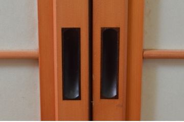 ビンテージ建具　和の空間づくりにおすすめの擦り上げ障子戸4枚セット(擦上障子戸、雪見障子戸、引き戸、ヴィンテージ)(R-076265)