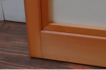 ビンテージ建具　和の空間づくりにおすすめの擦り上げ幅狭障子戸4枚セット(擦り上げ障子戸、擦上障子戸、雪見障子戸、引き戸、ヴィンテージ)(R-076266)