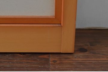 ビンテージ建具　和の空間づくりにおすすめの擦り上げ幅狭障子戸4枚セット(擦り上げ障子戸、擦上障子戸、雪見障子戸、引き戸、ヴィンテージ)(R-076266)