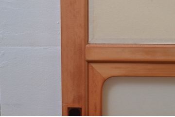 ビンテージ建具　和の空間づくりにおすすめの擦り上げ幅狭障子戸4枚セット(擦り上げ障子戸、擦上障子戸、雪見障子戸、引き戸、ヴィンテージ)(R-076266)