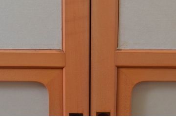 ビンテージ建具　和の空間づくりにおすすめの擦り上げ幅狭障子戸4枚セット(擦り上げ障子戸、擦上障子戸、雪見障子戸、引き戸、ヴィンテージ)(R-076266)