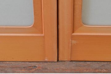 ビンテージ建具　和の空間づくりにおすすめの擦り上げ幅狭障子戸4枚セット(擦り上げ障子戸、擦上障子戸、雪見障子戸、引き戸、ヴィンテージ)(R-076266)