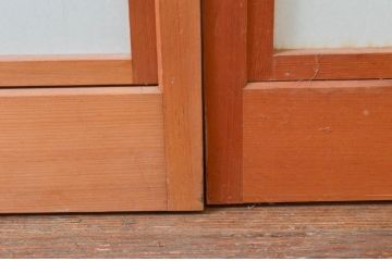 ビンテージ建具　和の空間づくりにおすすめの擦り上げ障子戸4枚セット(擦上障子戸、雪見障子戸、引き戸、ヴィンテージ)(R-076267)