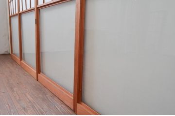 ビンテージ建具　和の空間づくりにおすすめの擦り上げ障子戸4枚セット(擦上障子戸、雪見障子戸、引き戸、ヴィンテージ)(R-076267)