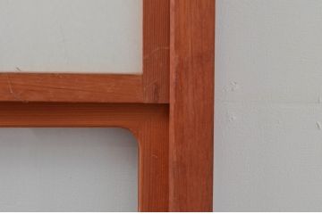 ビンテージ建具　和の空間づくりにおすすめの擦り上げ障子戸4枚セット(擦上障子戸、雪見障子戸、引き戸、ヴィンテージ)(R-076267)