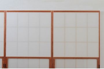ビンテージ建具　和の空間づくりにおすすめの擦り上げ障子戸4枚セット(擦上障子戸、雪見障子戸、引き戸、ヴィンテージ)(R-076267)