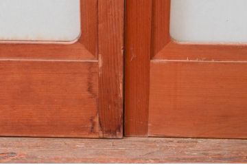 ビンテージ建具　和の空間づくりにおすすめの擦り上げ障子戸4枚セット(擦上障子戸、雪見障子戸、引き戸、ヴィンテージ)(R-076267)