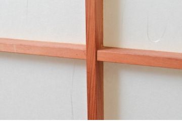 ビンテージ建具　和の空間づくりにおすすめの擦り上げ幅狭障子戸4枚セット(擦り上げ障子戸、擦上障子戸、雪見障子戸、引き戸、ヴィンテージ)(R-076268)