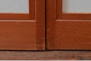 ビンテージ建具　和の空間づくりにおすすめの擦り上げ幅狭障子戸4枚セット(擦り上げ障子戸、擦上障子戸、雪見障子戸、引き戸、ヴィンテージ)(R-076268)