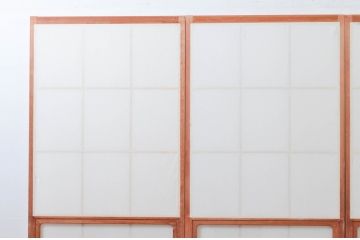 ビンテージ建具　和の空間づくりにおすすめの擦り上げ幅狭障子戸4枚セット(擦り上げ障子戸、擦上障子戸、雪見障子戸、引き戸、ヴィンテージ)(R-076268)