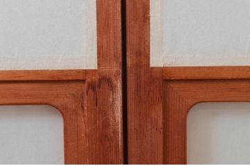 ビンテージ建具　和の空間づくりにおすすめの擦り上げ幅狭障子戸4枚セット(擦り上げ障子戸、擦上障子戸、雪見障子戸、引き戸、ヴィンテージ)(R-076268)