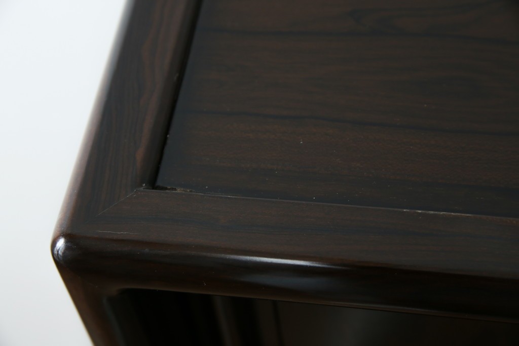 和製ビンテージ　未使用　展示品　シャム柿(ジリコテ)材　艶のある木肌が美しい茶箪笥　(R-076273)