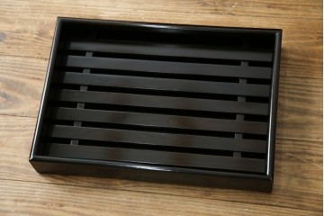 和製ビンテージ　未使用　展示品　シャム柿(ジリコテ)材　艶のある木肌が美しい茶箪笥　(R-076273)