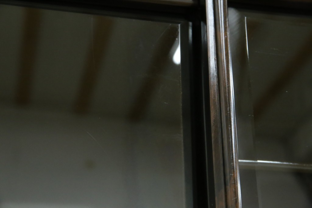 和製ビンテージ　未使用　展示品　シャム柿(ジリコテ)材　艶のある木肌が美しい茶箪笥　(R-076273)