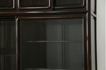 和製ビンテージ　未使用　展示品　シャム柿(ジリコテ)材　艶のある木肌が美しい茶箪笥　(R-076273)