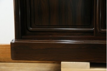 和製ビンテージ　未使用　展示品　シャム柿(ジリコテ)材　艶のある木肌が美しい茶箪笥　(R-076273)