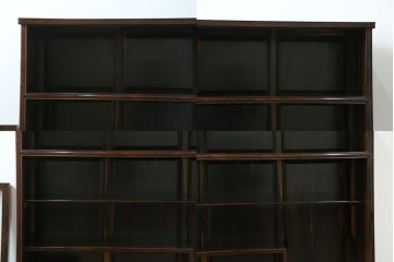 和製ヴィンテージ　未使用展示品　シャム柿(ジリコテ)材　個性的な木目が味わい深い茶箪笥　(R-076275)