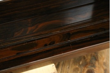 和製ヴィンテージ　未使用展示品　シャム柿(ジリコテ)材　個性的な木目が味わい深い茶箪笥　(R-076275)