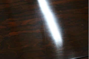 和製ヴィンテージ　未使用展示品　シャム柿(ジリコテ)材　個性的な木目が味わい深い茶箪笥　(R-076275)