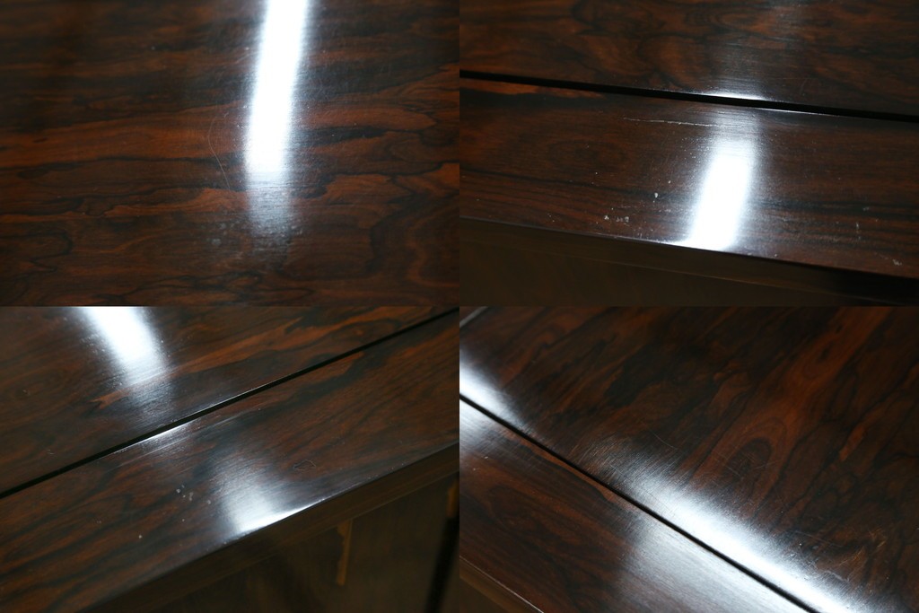 和製ヴィンテージ　未使用展示品　シャム柿(ジリコテ)材　個性的な木目が味わい深い茶箪笥　(R-076275)