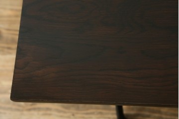 イギリスアンティーク　天板オーク材　シンガー(SINGER)社の鉄脚をリメイクしたミシンテーブル　(R-076280)