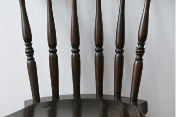 和製ビンテージ　松本民芸家具　上品な佇まいが魅力のSP型スピンドルチェア2脚セット(板座チェア、椅子、イス、ダイニングチェア、ヴィンテージ)(R-076282)