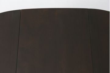 和製ビンテージ　松本民芸家具　凝った脚のデザインが魅力の#83型バタフライテーブル(エクステンションテーブル、ダイニングテーブル、2人掛け、二人掛け、ドロップリーフテーブル、オーバル型、ヴィンテージ)(定価約15万円)(R-076283)