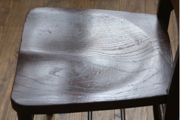 イギリスアンティーク　ニレ材　落ち着いた佇まいが魅力的なチャーチチェア2脚セット(ダイニングチェア、板座チェア、椅子、イス、英国、バラ売り可能)(R-076284)