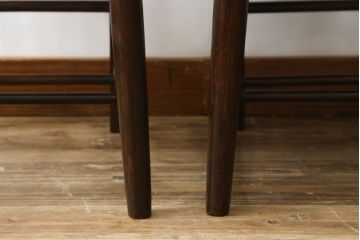 イギリスアンティーク　ニレ材　落ち着いた佇まいが魅力的なチャーチチェア2脚セット(ダイニングチェア、板座チェア、椅子、イス、英国、バラ売り可能)(R-076284)