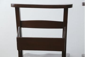 イギリスアンティーク　ニレ材　落ち着いた佇まいが魅力的なチャーチチェア2脚セット(ダイニングチェア、板座チェア、椅子、イス、英国、バラ売り可能)(R-076284)