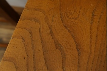 イギリスアンティーク　ニレ材　使い込まれた風合いが味わい深いチャーチチェア2脚セット　(R-076285)