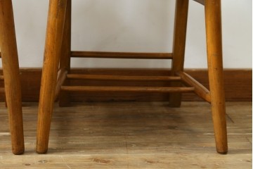 イギリスアンティーク　ニレ材　使い込まれた風合いが味わい深いチャーチチェア2脚セット　(R-076285)