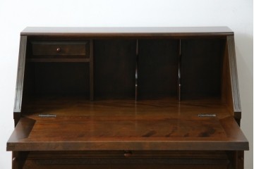 和製ビンテージ　希少!!　松本民芸家具　高島屋記念モデル　落ち着いた佇まいが魅力的なM型ビューロー(ライティングビューロー)　(R-076287)