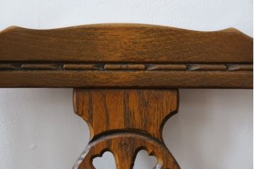 イギリスビンテージ　希少な絶版品　Old Charm(オールドチャーム)　風格漂う佇まいが魅力的なカウンターチェア2脚セット(ハイチェア、バーチェア、椅子、イス、ヴィンテージ、英国)(R-076292)