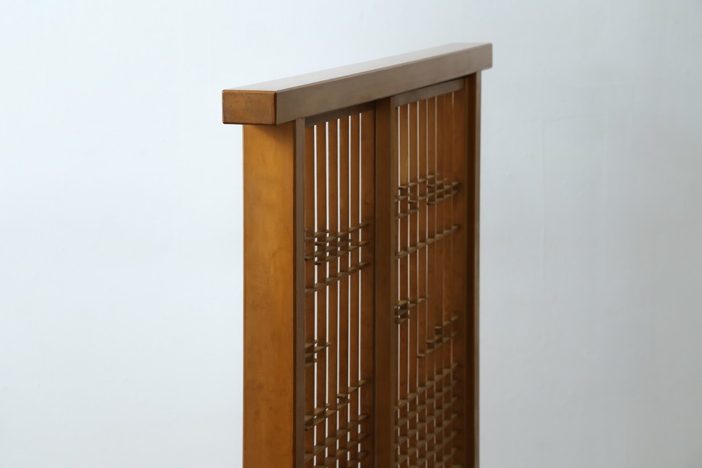 和製ヴィンテージ　上質な和の空間を演出する障子戸付き衝立　(R-076297)