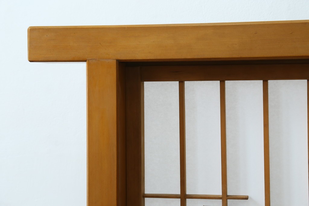 和製ヴィンテージ　上質な和の空間を演出する障子戸付き衝立　(R-076297)