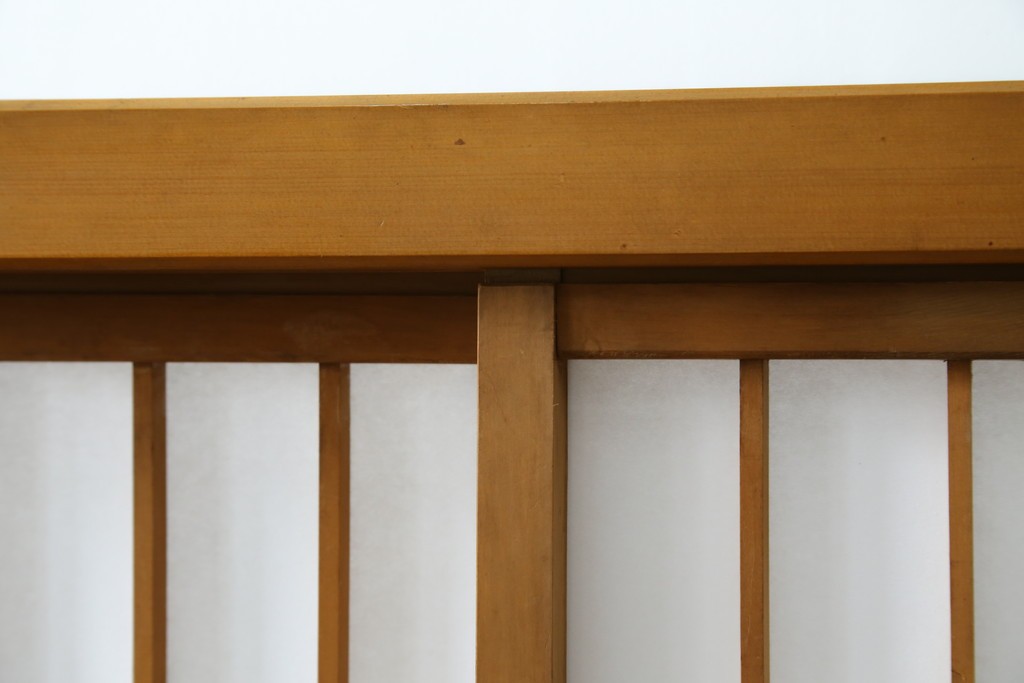 和製ヴィンテージ　上質な和の空間を演出する障子戸付き衝立　(R-076297)