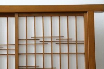 和製ヴィンテージ　上質な和の空間を演出する障子戸付き衝立　(R-076297)