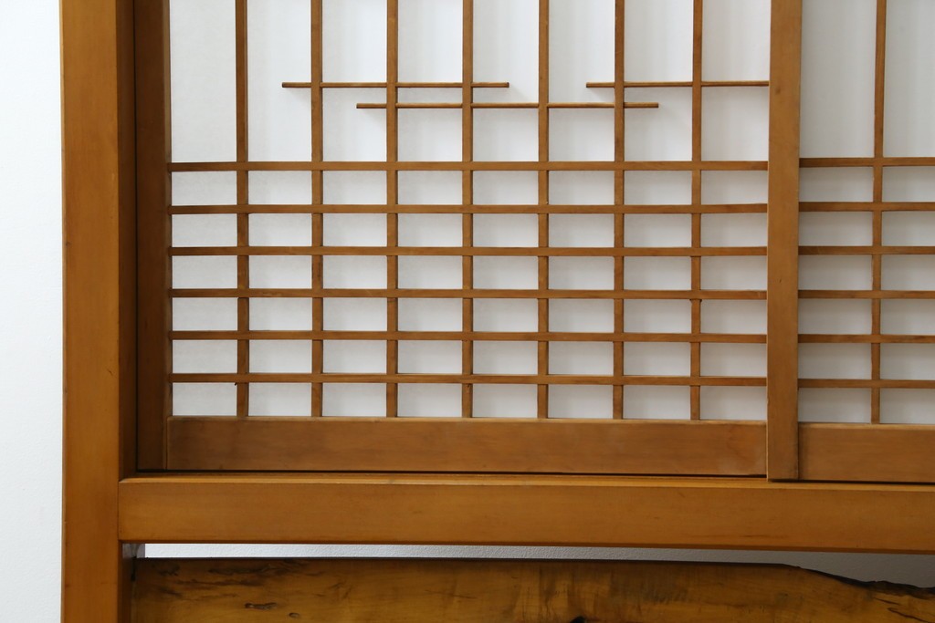 和製ヴィンテージ　上質な和の空間を演出する障子戸付き衝立　(R-076297)