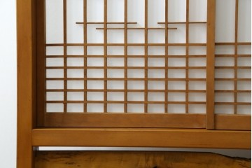 和製ヴィンテージ　上質な和の空間を演出する障子戸付き衝立　(R-076297)