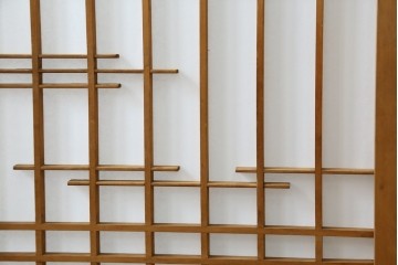 和製ヴィンテージ　上質な和の空間を演出する障子戸付き衝立　(R-076297)