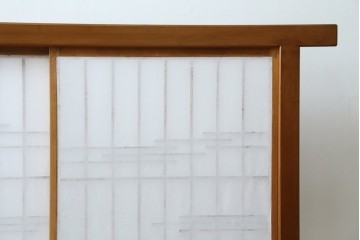 和製ヴィンテージ　上質な和の空間を演出する障子戸付き衝立　(R-076297)